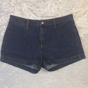 Levi's Dark Indigo High-Rise Jean Shorts